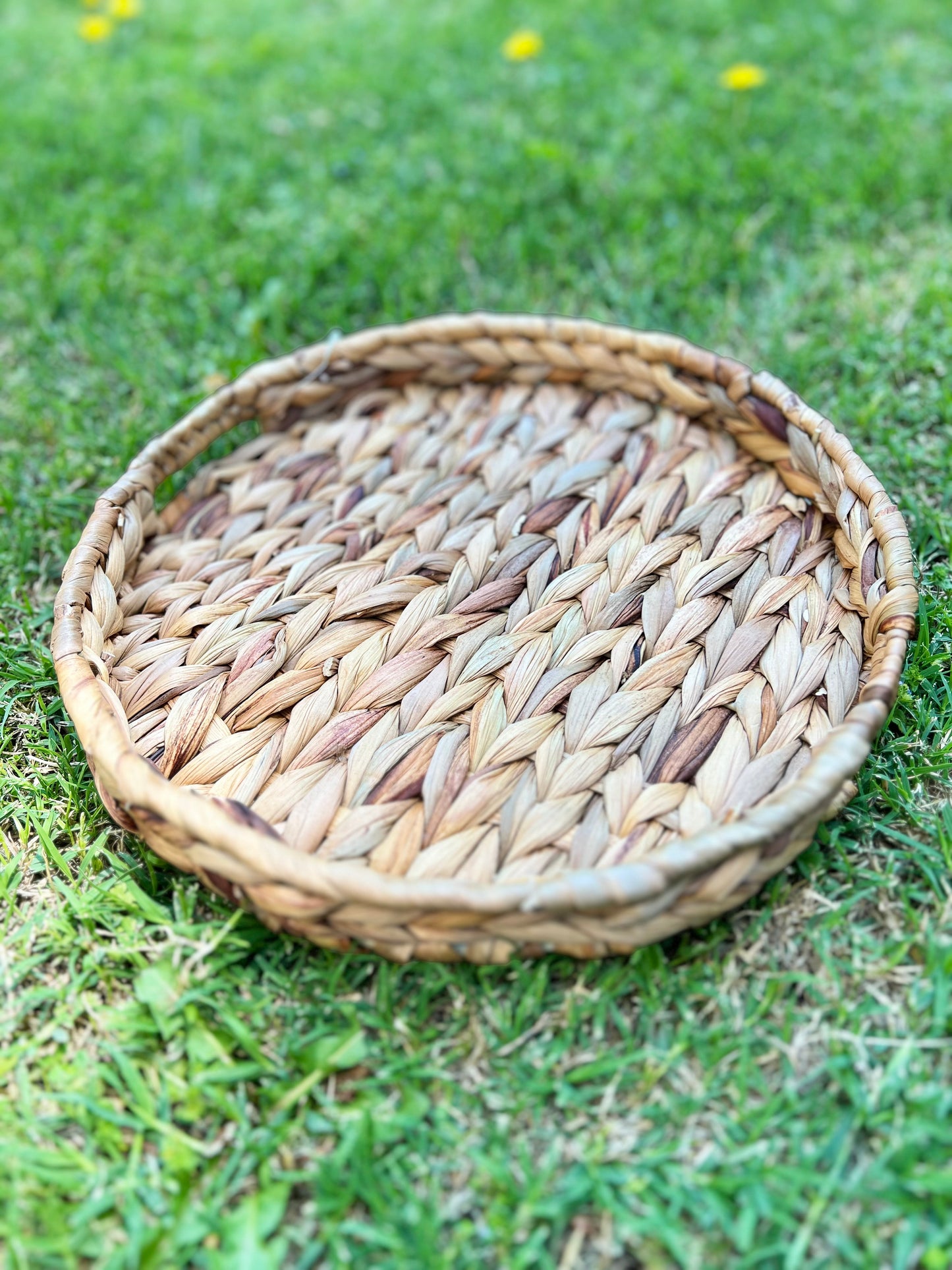 BANDEJA FIBRA NATURAL REDONDA M