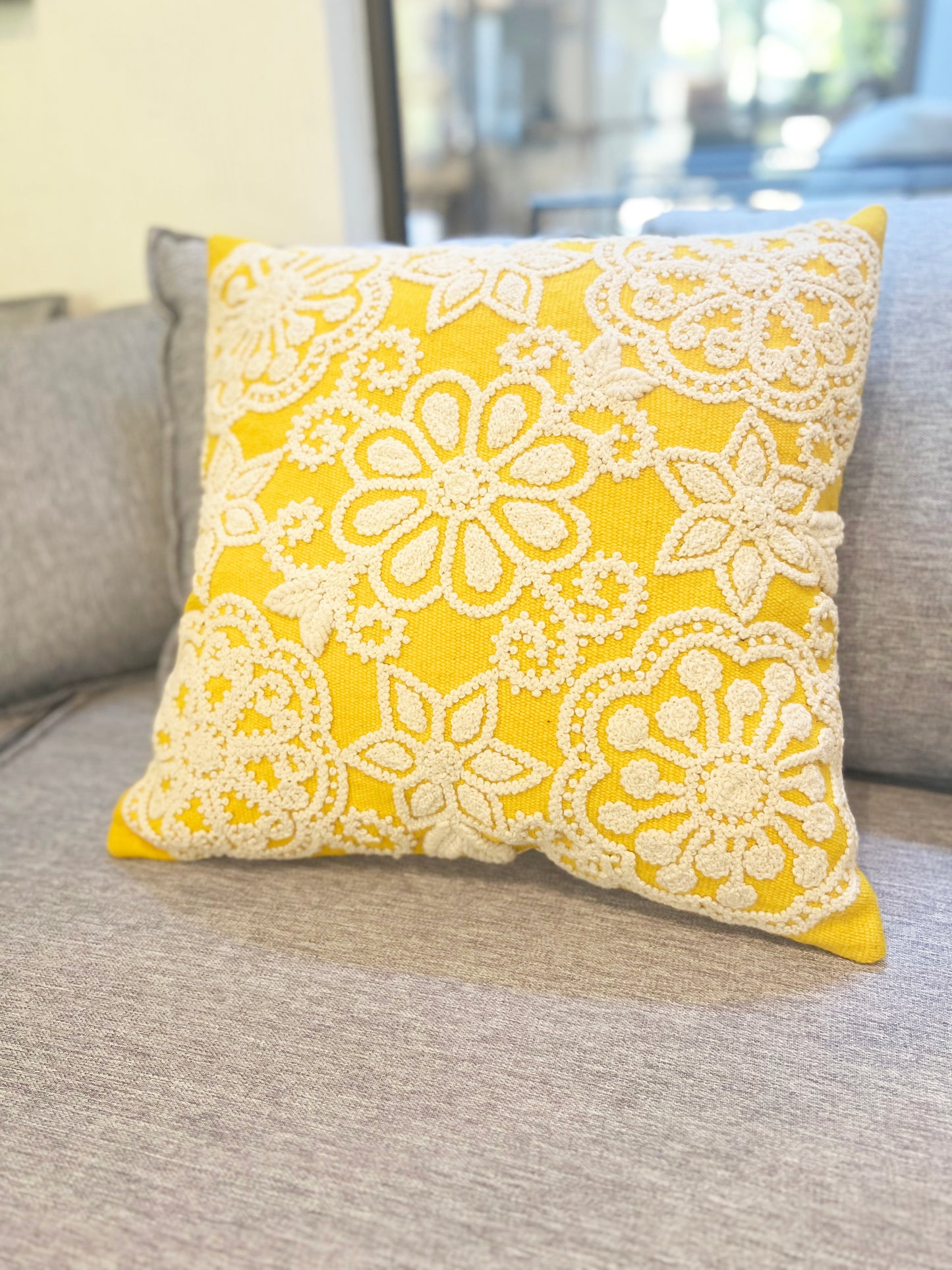 FUNDA COJÍN AYACUCHO AMARILLO