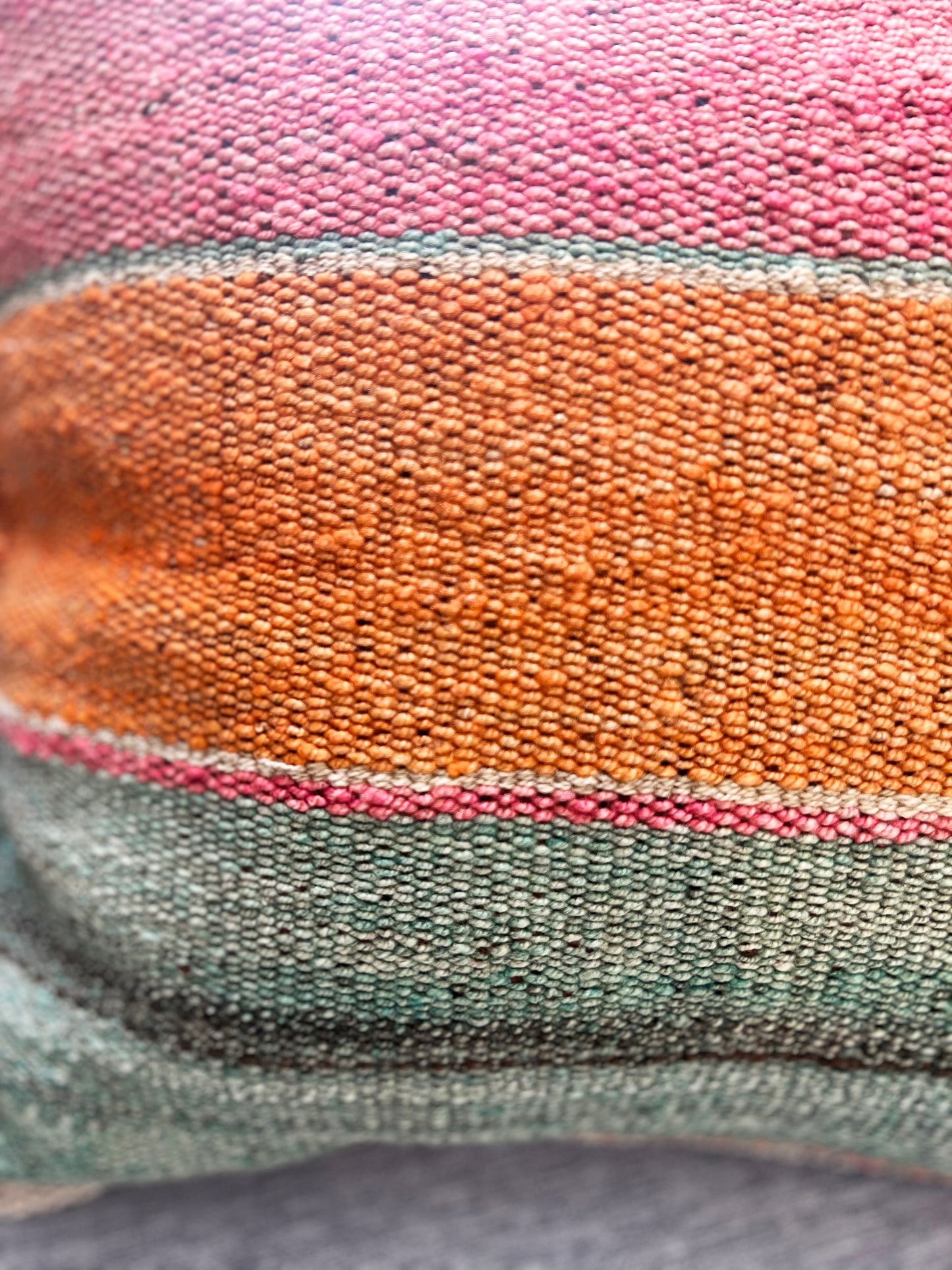 FUNDA COJÍN TELAR RAYAS DELGADAS
