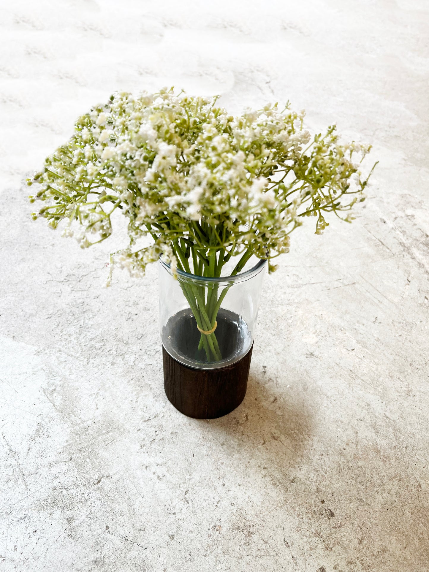FLORERO COPA BASE MADERA